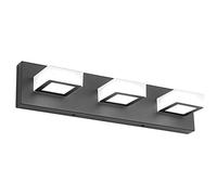 Ralbay LED Modern Black Bathroom Vanity Lights 3 Lights Acrylic Modern Black Bathroom Wall Lighting Fixtures