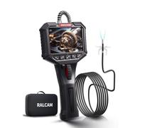 Ralcam 210° Rotatable Borescope Camera, 3.5" HD Endoscope with 6.2mm Semi-Rigid Waterproof Probe for Engine, Vehicle and Pipe Inspection (2m Cable)