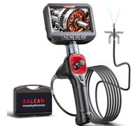 Ralcam 360° Articulating Borescope, Joystick 4 Ways Industrial Endoscope Camera with Light, Semi-Rigid Snake Inspection Camera for Engine (6.2MM lenses- 6.6FT Semi-Rigid)
