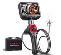 Ralcam 360° Joystick Articulating Borescope 6.2mm IP67 Waterproof Probe 4 Ways IPS Automotive Endoscope Inspection Camera with 6 Ajustable LED Lights 3.3 FT Snake Tube