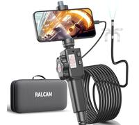 Ralcam Articulating Borescope, Industrial Endoscope Inspection Camera for Android and iOS Smartphone, 8.5mm HD 1080P with 10FT Semi Rigid Cable