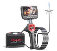 Ralcam Endoscope Camera 6.2 mm Endoscope Camera - 360° Endoscope Swivelling 4.3 Inch HD 720P Inspection Camera with Light Tube Camera Cameras with 6 LEDs IP67 Waterproof 3M Semi-Rigid Cable Steering