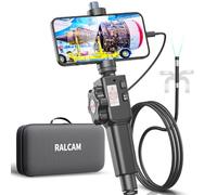 Ralcam Endoscope Inspection Camera with Light - 1080P HD Digital Borescope 8.5mm Snake Camera with 8 Adjustable LED, 3.2ft Semi-Rigid Cable, Articulating Endoscope for Android and IOS Smartphone