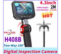 Ralcam H408B Endoscope 2-Way 180° 4.3" IPS Industrial Inspection Camera 2M 8.5mm
