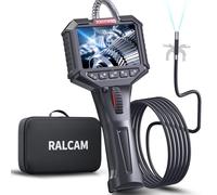 RALCAM Two-Way Articulating Borescope, 3.5" Industrial Endoscope Camera with Light Semi-Rigid Video Inspection for Automotive Engine, HVAC, Mechanical, Wall (8.5MM-10FT Semi-Rigid)