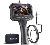 RALCAM Two-Way Articulating Borescope, 5" Industrial Endoscope Camera with Light, 0.24in/6.2mm Slim Probe, 5FT Semi-Rigid Video Inspection for Automotive Engine, HVAC, Mechanical, Wall