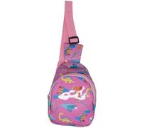 Ralcosuss Kids Cute Animal Dinosaur Unicorn Crossbody Chest Sling Bag Shoulder Bag for Girls Boys, Pink Dinosaur, One Size