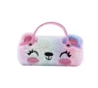 Ralcosuss Plush Unicorn Eyeglasses Cases Travel Hard Shell Sunglasses Case, Protective Case for Glasses with Handle, Colorful-bear a, One Size
