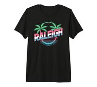 Raleigh Durham 919 Retro 80s Theme NC North Carolina Premium T-Shirt