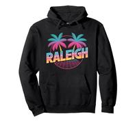 Raleigh Durham 919 Retro 80s Theme NC North Carolina Pullover Hoodie