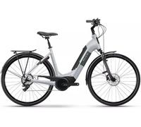 Raleigh Motus Low Step White/Green Electric Hybrid Bike - XS Frame