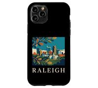 Raleigh North Carolina Retro Vintage Skyline Capitol Park Case for iPhone 11 Pro