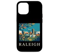 Raleigh North Carolina Retro Vintage Skyline Capitol Park Case for iPhone 12/12 Pro