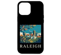 Raleigh North Carolina Retro Vintage Skyline Capitol Park Case for iPhone 12 Pro Max