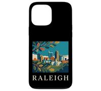 Raleigh North Carolina Retro Vintage Skyline Capitol Park Case for iPhone 13 Pro Max