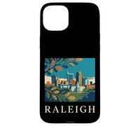 Raleigh North Carolina Retro Vintage Skyline Capitol Park Case for iPhone 15 Plus