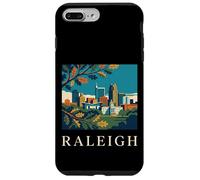 Raleigh North Carolina Retro Vintage Skyline Capitol Park Case for iPhone 7 Plus/8 Plus