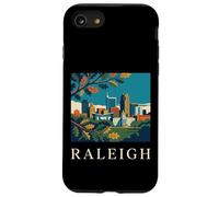 Raleigh North Carolina Retro Vintage Skyline Capitol Park Case for iPhone SE (2020) / 7/8