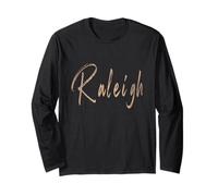Raleigh North Carolina Vintage Elegant Design Long Sleeve T-Shirt
