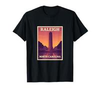 Raleigh North Carolina Vintage Travel Souvenir Art Graphic T-Shirt