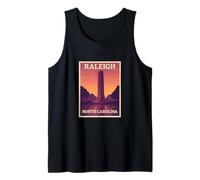 Raleigh North Carolina Vintage Travel Souvenir Art Graphic Tank Top