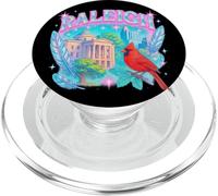 Raleigh Retro Bootleg Cardinal Capitol Skyline Art PopSockets PopGrip for MagSafe