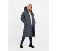 TOG24 Raleigh Womens Quilted Puffer Extra Long Coat for Winter with Fixed Hood, Two Way Zip and Recycled Thermal Filling