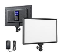 RALENO 13" LED Video Light, 19.5W Panel Camera Light with LCD Display Built-in Batteries Dimmable 3200-5600K Bi-color and Brightness CRI 95+ lighting for Video Recording Studio YouTube Photography