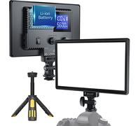 RALENO LED Video Light, 4000mAh Rechargeable Camera Light with Mini Stand