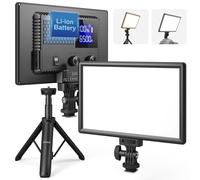 RALENO LED Video Light, 4000mAh Rechargeable Camera Light with Mini Stand | 9" 2500K-6500K Bi-Color CRI 95+ Portable Photography Lighting for Zoom Calls, YouTube, Vlogging, TikTok, Live Streaming