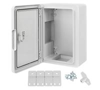 Ralertreik Wall Mounted Cabinet with Galvanised Mounting Plate, Industrial ABS Plastic Control Box with Door, IP65 Protection, Size 200 x 300 x 130 cm