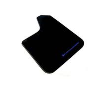 Rally Armor MF12-BAS-BL Basic Black, Blue Mud Flap with Logo (Universal fitment (no hardware) Basic), 1 Pack