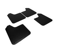 Rally Armor MF12-BAS-BLK Basic Black Mud Flap with Logo (Universal Fitment (no Hardware)), 1 Pack