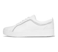 Fitflop Rally Crysal Trim Leather Trainers White EU 39 Woman