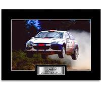 Rally Driver Colin Mcrae Signed Photo Display Mount A4 Poster For Rally Fans