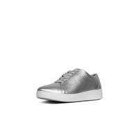 Fitflop Women's Rally Crystal-Trim Leather Sneakers, Silver, 5 UK