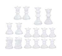 Ralondbey Epoxy Resin Mold 3D International Chess Piece Mold Jewelry Resin Casing Mold Chess Shaped Chocolates Candy Baking Tools Easy to Use Silicone Moulds for Resin Casting