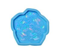 Ralondbey Epoxy Resin Mold Holographic Coaster Mold for Resin Casting Rose Silicone Resin Coaster Mold Silicone Moulds for Resin Casting