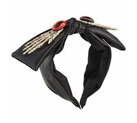 Ralondbey Headband Hairband Knot Headband For Women goth Skeleton Hand Punk Headband Pu Leather Headband Hair Accessories for Women and Girls