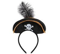 Ralondbey Headband Hairband Pirate Hat Headband Halloween Pirate Headband Halloween Tiaras And Crowns Hair band Day of The Dead Headband Hair Accessories for Women and Girls