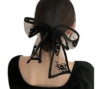 Ralondbey Headband Lace Hair Tie Lace Hairband Bows HairBand Black Skinny Scarf Headband Lace Hair Accessories Bows Hair Tie Tied Hair Tie