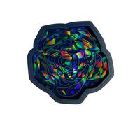 Ralondbey Holographic Rose Silicone Resin Coaster Mold - Silicone Construction, Perfect for Epoxy & UV Resin Casting, DIY Craft Projects