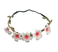 Ralondbey Plumeria Flower Headband - Korean-style Bride Headband - Elastic - Wedding, Pageant, Proms - 1 Count (Pack of 1) - Female - Women, Korean-style fashion enthusiasts, special occasions