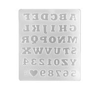 Ralondbey Silicone Moulds for Resin Casting Epoxy Resin Mold A-Z English Letter Resin Mold Mini 0-9 Number Silicone Molds for Jewelry Making Decors Ornament Resin Molds DIY Crafts