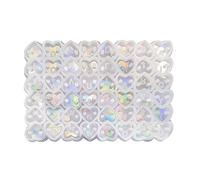 Ralondbey Silicone Moulds for Resin Casting Epoxy Resin Mold Mini Double Hole Heart Silicone Molds DIY Handmade Crafts Holographic Resin Molds Necklace Bracelet Pendant Making Tool