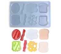 Ralondbey Silicone Moulds for Resin Casting Epoxy Resin Mold Sandwich Burger Mould Silicone Casting Mold for Baking DIY Kitchen Accessory