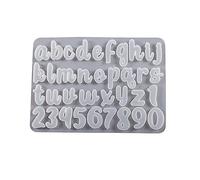 Ralondbey Silicone Moulds for Resin Casting Epoxy Resin Mold Silicone Alphabets Resin Molds Lowercase Letter Number Casting Mold Jewelry Making Accessories Pendant Keychain Ornament