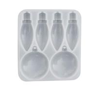 Ralondbey Silicone Moulds for Resin Casting Epoxy Resin Mold Silicone Light Bulb Molds DIY Craft Supply Christmas Keychain Pendant Resin Mold