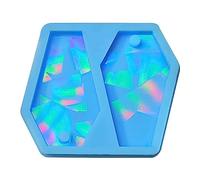 Ralondbey Silicone Moulds for Resin Casting Epoxy Resin Mold Silicone Molds Geometric Coffin Holographic Earrings Mold DIY Ornaments Mould