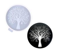 Ralondbey Silicone Moulds for Resin Casting Epoxy Resin Mold Tree of Life Homemade Mold Coaster Crystal Dripping Novel Silicone Tray Mold